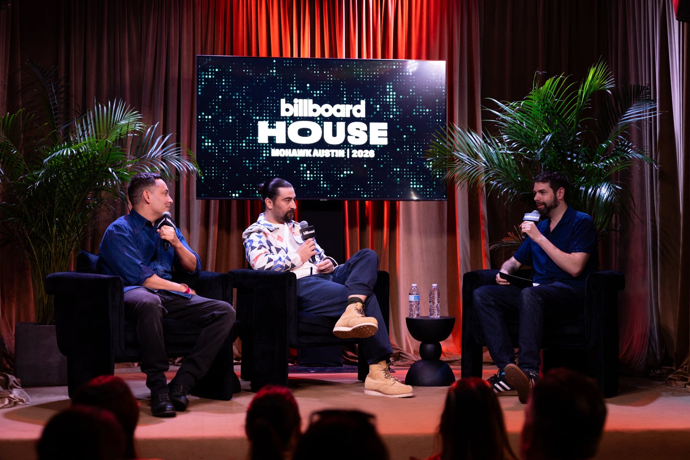 Noah Kahan speaking at Billboard House SXSW 2026 panel, Mohawk, Austin TX, March 2026 — Chauncey Scott for Billboard / Getty Images
