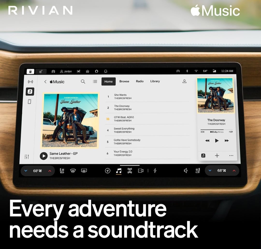 Rivian × Apple Music commercial campaign — electric vehicle adventure lifestyle photography by Chauncey Scott, Austin TX commercial photographer
