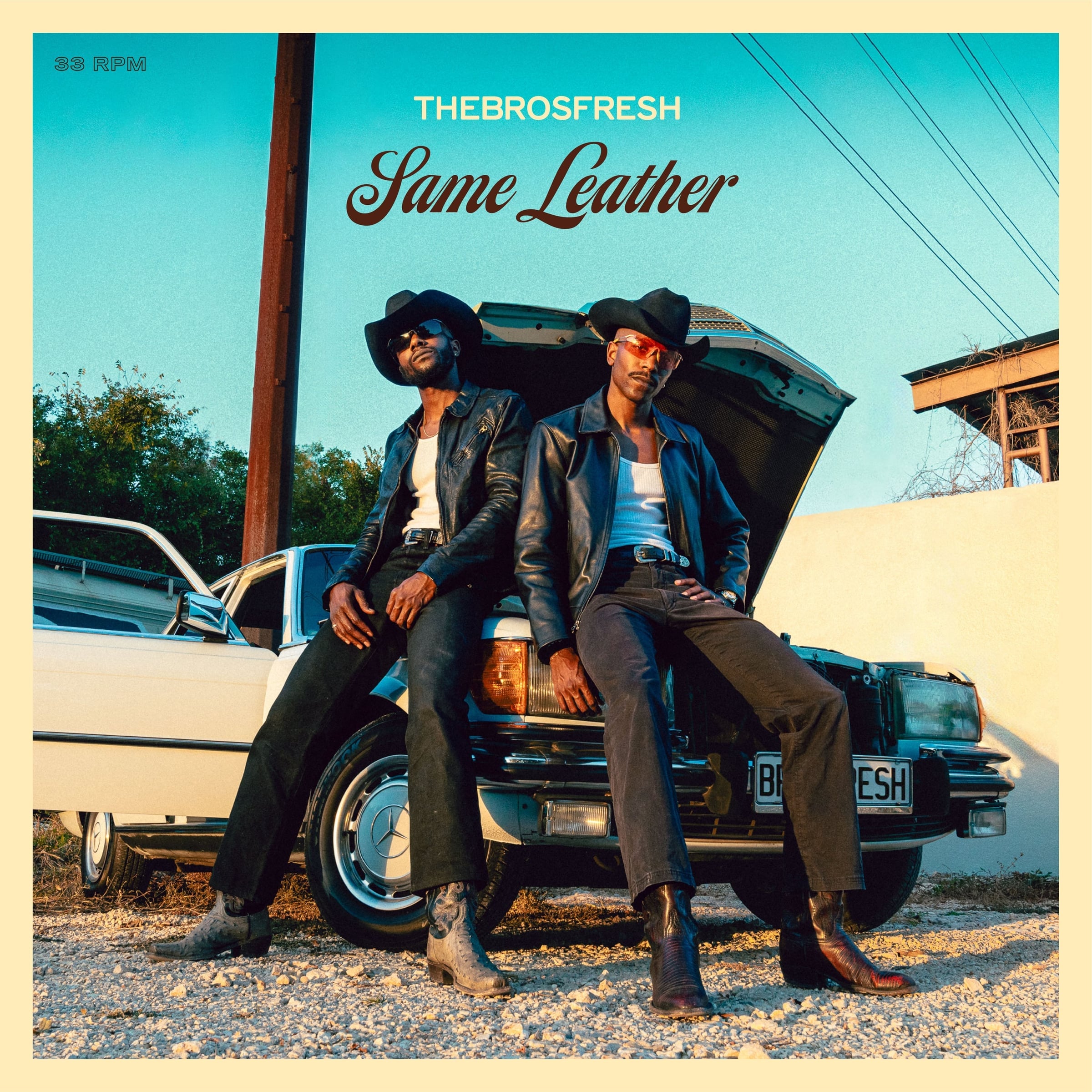 The Bros Fresh — Same Leather EP album cover photography, Preacher Agency collaboration, Austin TX — Chauncey Scott, music photographer and commercial director