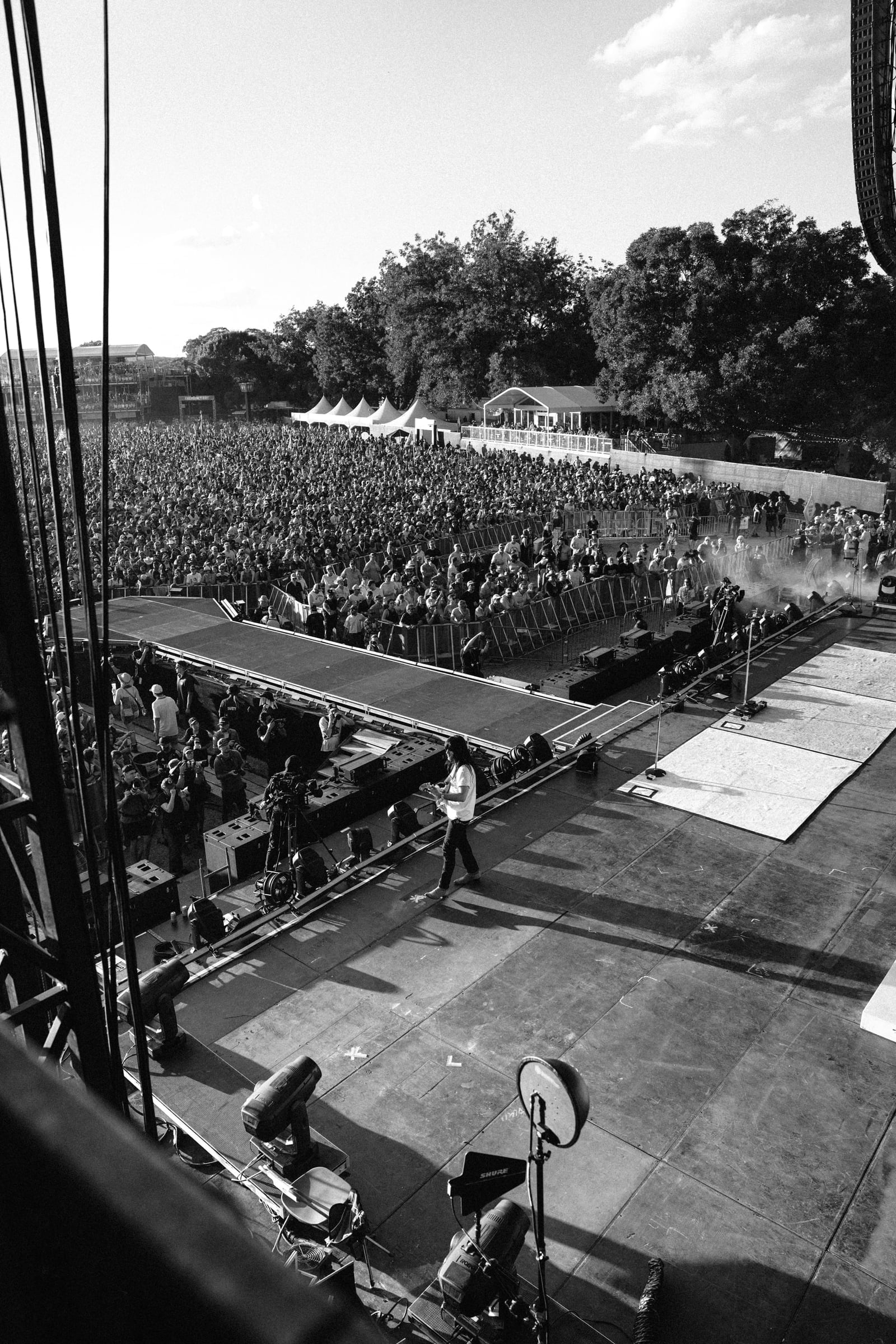 Khruangbin stage performance, Austin City Limits Music Festival, Zilker Park Austin TX — tour photographer Chauncey Scott
